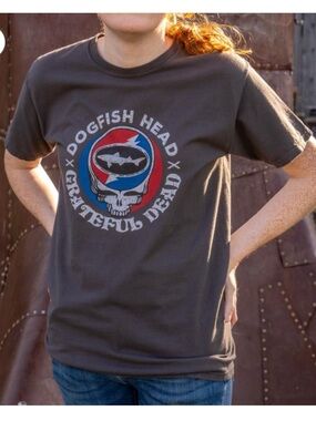 Grateful Dead Dogfish Head Brewery Tee Gray NWT M